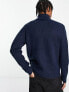 Фото #2 товара River Island oversized wool roll neck jumper in navy