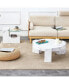 Marble Textured MDF Coffee Table Set for Home Decor