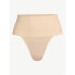 Sofia Intimates by Sofia Vergara Thong Panties Women's Small Beige Seamless Lace