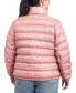 ფოტო #5 პროდუქტის Women's Plus Size Reversible Shine Down Puffer Coat, Created for Macy's