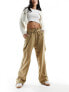 Фото #1 товара Pimkie baggy high waisted trousers in brown