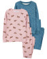 Kid 4-Piece Horse 100% Snug Fit Cotton Pajamas 4