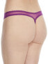 Фото #2 товара OnGossamer 290439 Mesh Low-Rise Thong Panty Deep Plum Underwear Size M/L