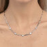 Decent Steel Necklace with Clear Crystals Affinity BFF158