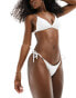 Cotton On tie side cheeky bottom bikini in cream lace co-ord