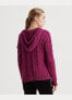 Фото #3 товара Lauren Ralph Lauren Cable-Knit Cotton Hoodie French Orchid Magenta L