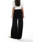 Vero Moda super wide leg jersey crepe trousers in black