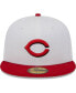 Фото #3 товара Men's White, Red Cincinnati Reds Optic 59FIFTY Fitted Hat
