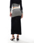 River Island chevron knit skirt co-ord in black