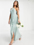 Фото #1 товара Vila Bridesmaid halterneck maxi dress with cut out back in green