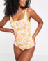 & Other Stories square neck swimsuit in 70's floral print