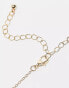 Фото #3 товара DesignB London pack of 2 flat and multi beaded charm chain necklaces in gold