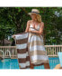 Reversible Luxury Beach Towel (35x70 in., 600 GSM), Striped Color Options, Oversized, Thick, Soft Ring Spun Cotton Resort Towel