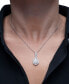 Diamond Pavé Teardrop 18" Pendant Necklace (1 ct. t.w.) in 14k White Gold