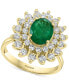 ფოტო #1 პროდუქტის EFFY® Emerald (1-1/2 ct. t.w.) & Diamond (1 ct. t.w.) Ring in 14k Gold