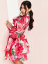 Фото #3 товара Платье ASOS LUXE силуэта "мини" из шифона с цветочным узором