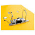 LIDERPAPEL Lever arch file A4 documents PVC lined with rado spine 75 mm yellow metal compressor