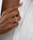 ფოტო #2 პროდუქტის 14k Gold-Plated Pavé Curb Chain Flexible Ring