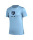 Фото #3 товара Women's Light Blue Sporting Kansas City AEROREADY Club Icon T-shirt