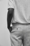 Фото #3 товара Slim Fit Linen Suit Pants