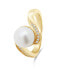 Charming gold plated ring with real pearl RI061Y