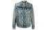 Фото #1 товара Джинсовая куртка мужская HERON PRESTON FW21款 做旧水洗蓝色 HMYE006S209250237388