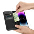 2w1 etui skórzany pokrowiec z klapką iPhone 14 Pro Max Anti-RFID Wallet Case czarny