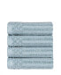 Soho Checkered Border Cotton Ribbed Textured Ultra-Absorbent Towel, 3 Piece Set