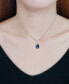 Abalone Inlay Teardrop Filigree Pendant Necklace