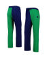 ფოტო #1 პროდუქტის Women's Navy, Green Notre Dame Fighting Irish Colorblock Cozy Tri-Blend Lounge Pants