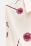 Фото #9 товара Платье-рубашка из поплина с принтом — zw collection ZARA