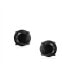 ფოტო #2 პროდუქტის 1.2CT Black On Black Round Solitaire Cubic Zirconia Stud Earrings For Men Women CZ Screw Back Plated.925 Sterling Silver