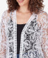 Фото #4 товара Petite Medallion Lace Scalloped Cardigan