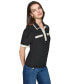 Women's Tweed-Trim Polo Top