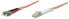 Фото #1 товара Intellinet Fiber Optic Patch Cable - OM2 - LC/ST - 1m - Orange - Duplex - Multimode - 50/125 µm - LSZH - Fibre - Lifetime Warranty - Polybag - 1 m - OM2 - LC - ST