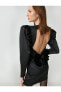Фото #1 товара Вечернее платье Koton с открытой спиной и деталями в виде банта