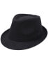 Фото #1 товара Мужская шляпа черная фетровая Simplicity Mens Manhattan Fedora Hat Designed Black Color Cap