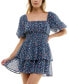 ფოტო #1 პროდუქტის Juniors' Smocked Tiered Fit & Flare Dress