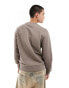 Фото #2 товара Calvin Klein Jeans embroidered logo crew neck sweatshirt in beige