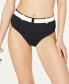 Фото #1 товара Volcom Women's Juniors' 236215 Rib Retro Bikini Bottoms BLACK Swimwear Size L