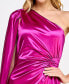 Фото #5 товара Juniors' One-Shoulder Flyaway Gown, Created for Macy's