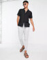 Фото #3 товара Selected Homme revere short sleeve shirt in black viscose