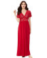 Plus Size Long Lace Top Stretch Knit Gown