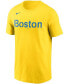 Фото #3 товара Men's Gold Boston Red Sox City Connect Wordmark T-shirt