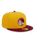 Фото #2 товара Men's Yellow, Red Golden State Warriors Fall Leaves 2-Tone 59FIFTY Fitted Hat