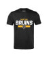 Men's David Pastrnak Black Boston Bruins Richmond Player Name and Number T-shirt