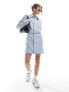 Calvin Klein Jeans Belted Denim Shirt Dress in Denim Light Голубой, S - фото #6