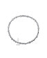 ფოტო #2 პროდუქტის Sterling Silver White Gold Plated Cubic Zirconia Micro Pave Oval Shape Necklace