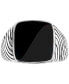 ფოტო #3 პროდუქტის EFFY® Men's Onyx Ring in Sterling Silver