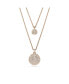 Фото #1 товара White, Rhodium Plated or Rose-Gold Tone or Gold-Tone Meteora Layered Pendant Necklace